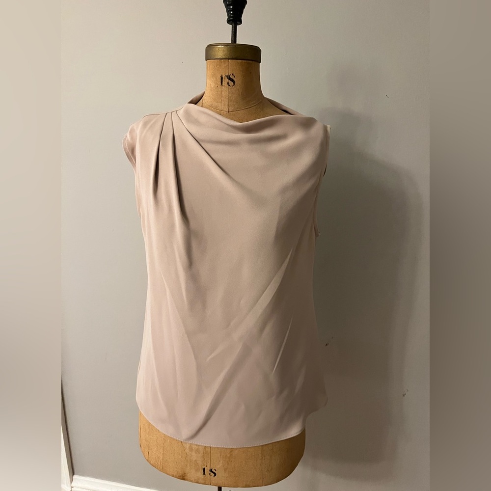 Trina Turk New With Tags Cheery Blouse in Beautiful Mushroom Color
